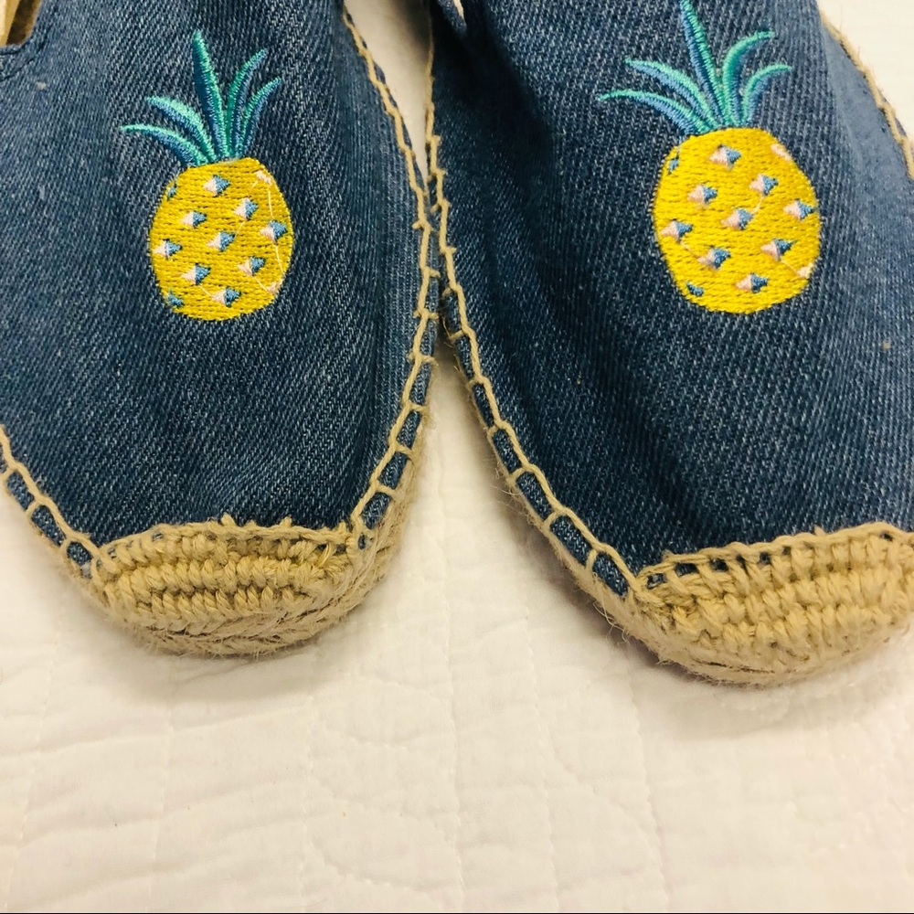 Soludos Denim Pineapple shoes Sz 8 - Picture 7 of 8